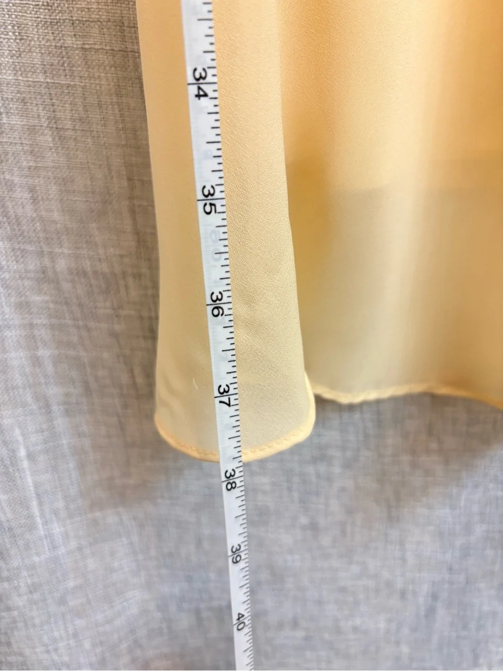 Sleeveless Yellow V-Neck Chiffon Midi Dress with scarf/wrap - sz 10